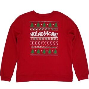 NEW Home Free Mens Red Washington‎ State Christmas Fleece Sweatshirt Size Large